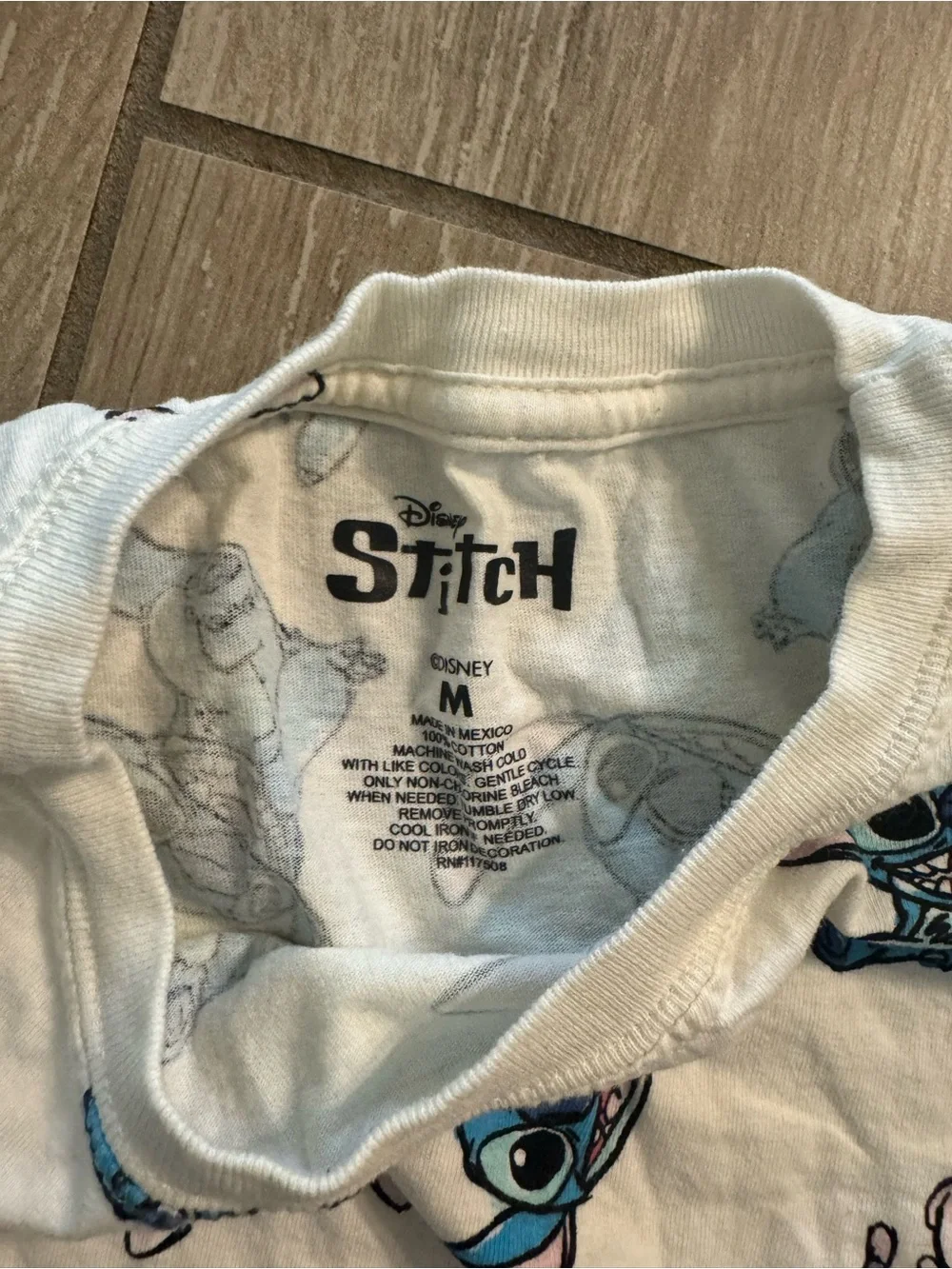 Disney White Kids Stitch & Angel All-Over Graphic Tee
